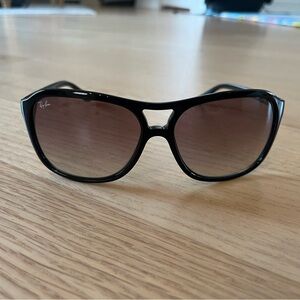 Ray-Ban Black and Brown Gradient Sunglasses